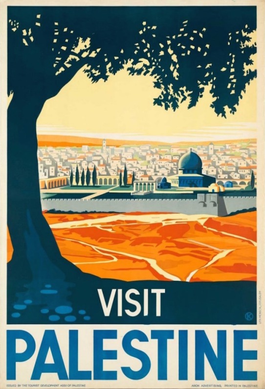 Visit Palestine vintage travel poster