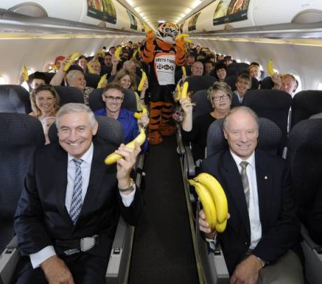 Happy passengers on the way to banana capital Coffs Harbour, NSW, Australia